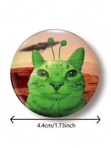 1 件可爱猫咪图案徽章胸针、女士翻领别针、包包挂饰、别针、送给朋友、家人、老师的有趣礼物 - 彩色 - 查看 6