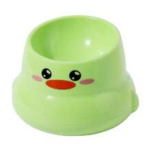 1pc Fashionable Duck Pattern Pet Bowl - High Foot Anti Slip - Protects Pet Neck Neck, Suitable For Cats And Dogs - Diagonal Opening For Convenient Cat/Dog Food Consumption, Making Cat Eating More Ritualistic, Pet Feeder - Cat Bowl/Dog Bowl