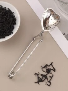 1個 ハート、ペンタグラム、貝殻、三日月型ハンドル付ステンレススチールティーストレーナー ティーインフューザー、ステンレススチールティーポットインフューザー、ハート型ティーストレーナー、貝殻型ティーストレーナー、ラマダン・カリーム要素、フラット/ライン ハンドル オプション、バレンタインデー、ラマダン、イースター、母の日、父の日、結婚式の季節、クリスマス、新学期に適しています - シルバー - チェックする 15