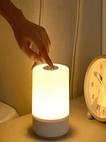 1 触摸控制暖灯床头灯，护眼 LED 夜灯，USB 插入式/可充电 2 种模式电源睡眠灯，夜间护理婴儿灯 - 白色 - 查看 2