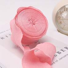 Pleated Fabric Ribbons, Elegant Soft Bowknot Decor Crafts Tie Bands, Handmade DIY Cake Flower Bouquet Floral Tulle Wavy Lace Trims - Multicolor - View 20
