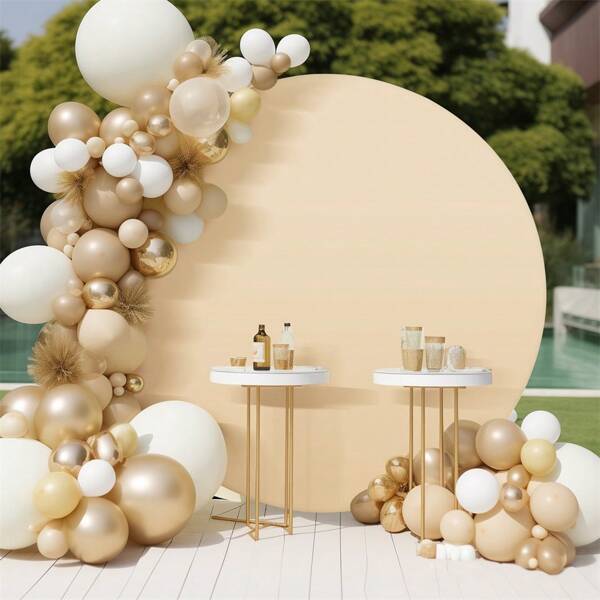 Runde Hochzeit Bogen Hintergrund Abdeckung, 6ft/6.5ft/7.2ft Kreis Bogen Stand Bogen Hintergrund Abdeckung Bogen Abdeckung Runde Top Hintergrund Abdeckung für Geburtstag Hochzeit Party Dekoration