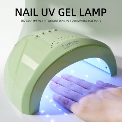 1PC Green [USB Plug] Nail Lamp Nail Dryer, Nail Phototherapy Machine Dual Light Source UV Nail Lamp, For Women And Girls Nail Art DIY Use