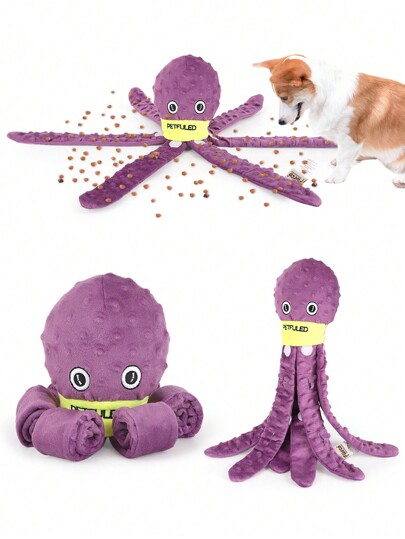Dog Enrichment Toys,Christmas Gifts Octopus Dog Toys,Dog Birthday Gifts,Dog Snuffle Toy,Helps Pets Eat Slowly, Octopus Tentacles Use Ring Paper And Head With Squeak,Dog Puzzle Game Interactive Toy, Slow Feeder Game For Boredom