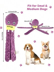 Dog Enrichment Toys,Christmas Gifts Octopus Dog Toys,Dog Birthday Gifts,Dog Snuffle Toy,Helps Pets Eat Slowly, Octopus Tentacles Use Ring Paper And Head With Squeak,Dog Puzzle Game Interactive Toy, Slow Feeder Game For Boredom - Multicolor - View 3