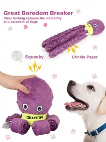 Dog Enrichment Toys,Christmas Gifts Octopus Dog Toys,Dog Birthday Gifts,Dog Snuffle Toy,Helps Pets Eat Slowly, Octopus Tentacles Use Ring Paper And Head With Squeak,Dog Puzzle Game Interactive Toy, Slow Feeder Game For Boredom - Multicolor - View 5
