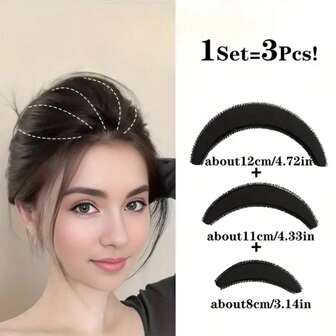3-Piece Set Of Height Increasing Bangs, Hair Pads, Canopy Clips, Honeycomb Hair Clips, Hair Design Tools, Hair Clips, Black, Back To School, Travel Holiday Essentials, Hair Accessories For Women, Hair Curlers, Curly Hair Brush, Rollers, Curly Hair Products, Curler, Rollers For Hair Curl, Curly Hair Tools, Hair Roller, Hair Curler, Barber, Hair Curlers, Barber Accessories, Rollers, Curly Hair Products, Curler, Rollers For Hairdressing Equipment, Accessories, Hair Curl, Curly Hair Tools, Hair Roller, Christmas,Curly Hair,Hair Rollers,Hair Curler,Heatless Curl,Heatless Curls,Hair Curlers,Rollers,Hair Curl,Rollers For Hair,Curly Hair Tools,Hair Rollers,Hair Roller,Curls Diffuser,Hair,Travel,Hair Products,Hair Tools,Hair Stuff,Barber,Barber Accessories,Barbershop,Hairdressing Equipment