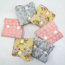 5 piezas de almohadillas sanitarias de grafeno lavables, almohadillas menstruales reutilizables, almohadillas para incontinencia de colores aleatorios para niñas