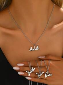 1 Pieza Collar personalizado con nombre Collares personalizados para mujeres Collar con nombre personalizado Joyería con colgante Regalo para mujeres