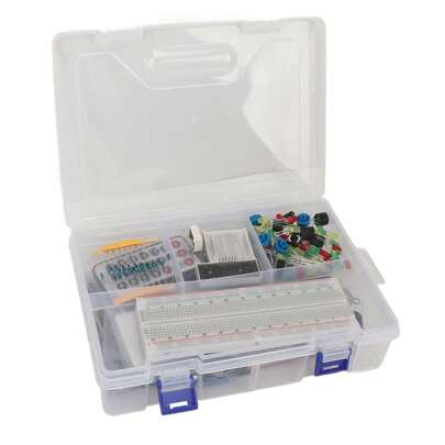 Kit de componentes electrónicos, 82 piezas, diodos LED, resistencias de película metálica, condensador electrolítico, diodos comunes, condensadores de cerámica, transistores comunes