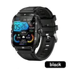 1pc Teen Smartwatch, 3ATM Waterproof, 1.96" Large Display, Rugged Sport Smart Watch, Fitness Tracker With Heart Rate & Sleep Monitoring, Compatible With IOS And Android - Multicolor - View 11