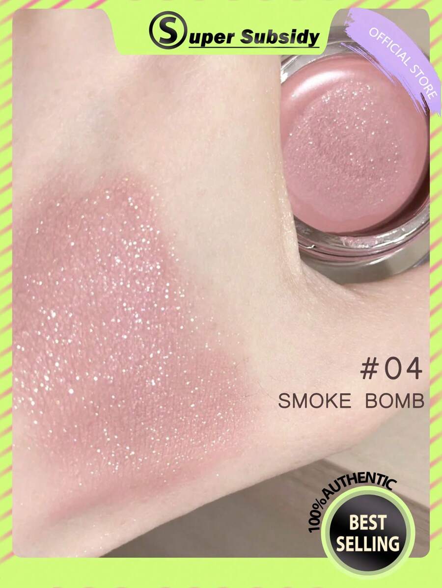 HOLIKA HOLIKA Sugarlit 奶油眼影 04 烟熏炸弹，4.5克，低饱和度裸粉色，柔和烟熏粉色 - 哑光，珠光妆效，化妆品 | 韩国美妆，韩国彩妆，4.5克/0.15盎司 - SMOKE BOMB - 查看 1