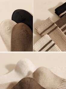 8 pares de calcetines hasta media pantorrilla para hombre, calcetines deportivos de unicolor y a la moda para primavera y otoño, calcetines largos informales estilo japonés ligeros, transpirables y absorbentes del sudor para uso diario