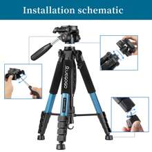 Chân máy ảnh chuyên nghiệp 74" - Hỗ trợ chắc chắn cho máy ảnh DSLR, điện thoại và máy chiếu | Lý tưởng cho nhiếp ảnh, quay vlog và du lịch | Thiết kế nhỏ gọn có túi đựng | Hoàn hảo để sử dụng tại khách sạn | Chụp ảnh ổn định ở mọi nơi! Dành cho điện thoại, điện thoại Android, điện thoại di động, chụp ảnh tự sướng cầm tay, hoạt động ngoài trời, phỏng vấn, phát trực tiếp. Thích hợp cho chụp ảnh và quay video, chụp ảnh tự sướng, quay video, họp qua Zoom, chụp ảnh tự sướng cầm tay, hoạt động ngoài trời, phỏng vấn, phát trực tiếp, quay vlog. - Màu xanh lam - Xem 8