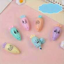 2pcs/3pcs/6pcs Set Carrot Shaped Fluorescent Highlighter Pens, Colorful Fluorescent Pens, Multicolor Markers, Graffiti Pens, 6 Color Pens Set, Classroom Gifts - Різнокольоровий - Переглянути 4