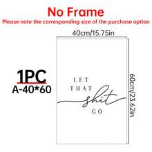 Set Of 1, Let That Go Wall Art, Bathroom Funny Wall Art, Funny Bathroom Poster, Funny Bathroom Print, Guest Bathroom, Bathroom Print, Toilet, Quotes Canvas Poste Gifts Birthday Graduation - Multicolor - View 15