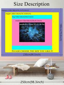 Starry Night Sky View From The Treetops UV Reactive Tapestry Wall Hanging For Art Mystic Hippie Room Decor Aesthetic Mandala Yoga Mat Picnic Carpet Ceiling Decor