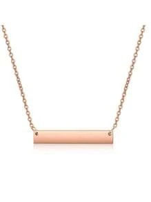 1pc Custom Text Personalized Bar Necklace Personalized Name Jewelry For Women Gold Birthday Name Necklace Anniversary Host Gift Valentine Gift For Girlfriend Valentines