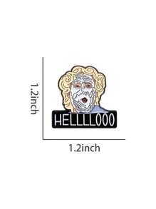 1pc Classic Comedy Movie Characters Enamel Pins 90's Funny Film Brooches Backpack Lapel Badge Accessories Gift For Friends - Multicolor - View 7