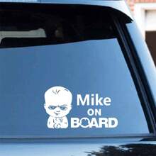 1Pc Customized Stickers ,Baby On Board ,Baby In Car,Suitable For Smooth Surfaces Such As Cars, Etc, Furniture Customized Label Decoration,Suitable For Home, Office, Commercial, And Commercial Decoration And Gifts. Birthday Graduation - Multicolor - View 6