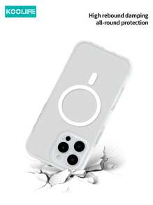 1 Peça Koolife Caso Protetor de Telefone 2-em-1 com Adsorção Magnética Bicor e Sensação Suave, Botões Independentes, Lente de Câmera Elevada, Placa Traseira de 2,0 mm, PC+TPU+Ímã N52, Compatível com iPhone 16/16 Pro/16 Plus/16 Pro Max/15 Pro Max/15 Pro/15 Plus/14 Pro Max/13 Pro Max/13 Pro/12 Pro Max/11