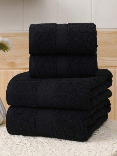 QIBHI 1/2/3 piezas Toalla de baño/Sábana de baño de unicolor Jacquard, 9 piezas (3 toallas de mano + 3 toallas de baño + 3 sábanas de baño), ligeras, absorbentes, convenientes para viajes y uso doméstico, toallas de ducha para salón de belleza, hotel, deportes, artículos esenciales para el hogar, toalla, cuidado de la piel, sábana de baño