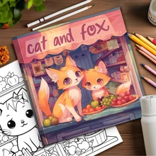 1 PC Deluxe Comfort Coloring Book, Small Animal Theme, 25 Thick Pages, Unique Cover Design, Relax & Emotional Release Artwork | Ideal Gift For Valentine's, Christmas, New Year, Anniversaries, Birthdays & More,Suitable As A Gift For Children To Learn Painting