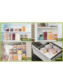 3/6/10/12/15/18/24 stuks luchtdichte voedselcontainers met deksels, keukenopslagcontainers voor pasta, droog voedsel, bloem en suiker, plastic bussen voor voorraadkastorganisatie en opslag met etiketten en stift, keukenbenodigdheden voor thuis