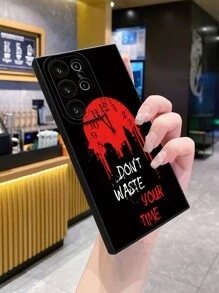 Ốp lưng điện thoại chống sốc, chống nứt màn hình, tương thích với iPhone/Galaxy/Infinix/Redmi/OPPO/VIVO/Realme, màu đỏ. - màu đen - Xem 4