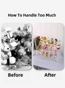 Alzatine in acrilico trasparente, scaffali espositivi per l archiviazione di oggetti decorativi, smalti per unghie, profumi, candele profumate, deodoranti per ambienti, organizer per la casa da scrivania, ufficio, toeletta, camera da letto, bagno, casa, dormitorio, regali decorativi per la stanza delle donne - Multicolore - Visualizzare 6