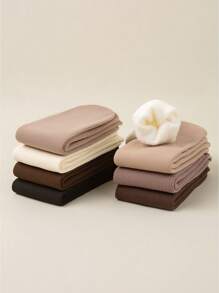 5双儿童袜子秋冬黑色雪地袜防寒保暖万能黑色袜子可搭配日常出游适合12-16岁 - 彩色 - 查看 2