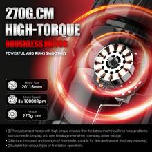 XNET 1PC Titan270 Bezprzewodowa Maszynka Do Tatuażu Długopis Silnik Bezszczotkowy o Wysokim Momentu Obrotowym Z 4.0/5.0mm Skok 2400 mAh Bateria Dla Artysty Tatuażu