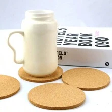 8/15pcs Natural Wooden Camper Cup Coasters - Home Kitchen Coasters, Tableware Mat, Keep Your Drinks Safe And Stylish! Minimalist & Fashionable, Back To School Supplies