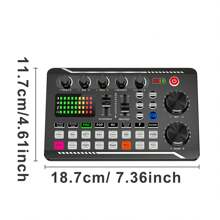 Podcast Equipment Bundle, Recording Studio Package With Voice Changer, Live Sound Card - Audio Interface For Laptop Computer Living Broadcast Live Streaming - Black - View 2