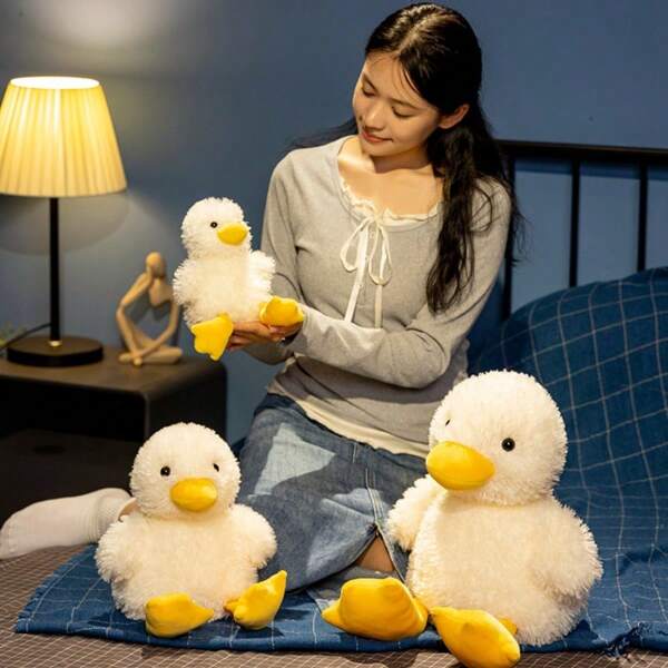 1pc Cute Plush Duck Stuffed Animal Doll, Birthday Gift For Women Men, Household Pet Companion