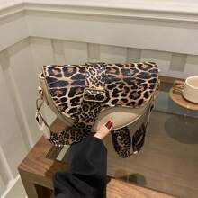 حقيبة كروس بوديلون نمط النمر بسير عريض للنساء، حقيبة كتف ذات طبعة حيوانية موضة للاستخدام اليومي، حقائب يد مصممة رسمية هدايا للسيدات