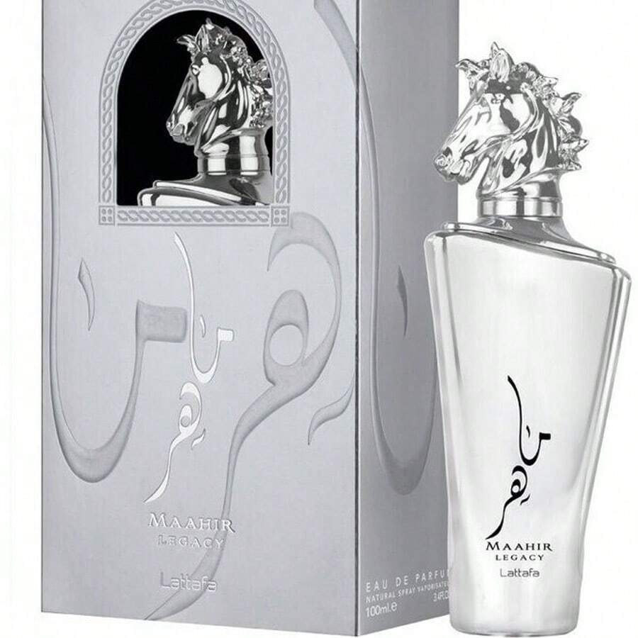 MAAHIR LEGACY LATTAFA PERFUME 100 ML | MAAHIR GRAY PERFUME 100 ML ORIGINAL | MAAHIR SILVER LATTAFA PERFUME 100 ML | DUBAI PERFUME 100 ML | LATTAFA PERFUME - Fruity & Citrus - View 1