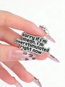 1 pièce Broche avec citation classique, accessoire de mode pour vêtements et sacs, cadeau pour ami, convient pour le port quotidien des hommes et des femmes