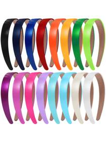 10/5pcs Shiny PU Leather Headbands, Minimalist Wide Hair Hoop, Fashion Headwear For Everyday & Commute, All Seasons