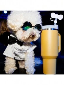 1 件装杯子吸管盖，硅胶吸管盖适合 30&40 盎司带手柄玻璃杯，10 毫米可爱饮用吸管头盖，适用于杯子配件，适合男士和女士礼物 - 彩色 - 查看 6