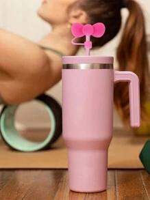1 件装杯子吸管盖，硅胶吸管盖适合 30&40 盎司带手柄玻璃杯，10 毫米可爱饮用吸管头盖，适用于杯子配件，适合男士和女士礼物 - 彩色 - 查看 2