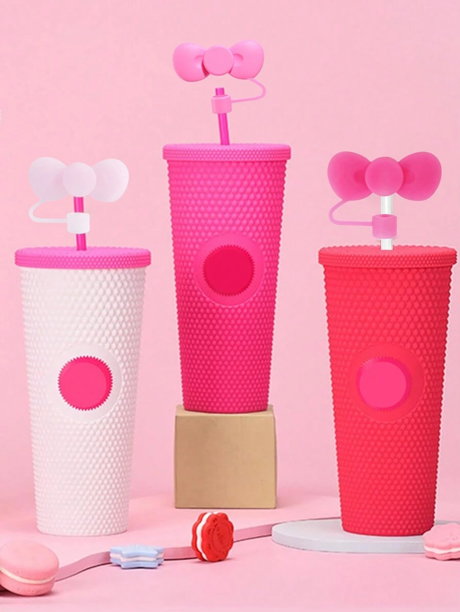 1 件装杯子吸管盖，硅胶吸管盖适合 30&40 盎司带手柄玻璃杯，10 毫米可爱饮用吸管头盖，适用于杯子配件，适合男士和女士礼物 - 彩色 - 查看 1