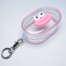 1pc Portable Mini Colorful Transparent Zipper Storage Pouch, Cute Cartoon Pattern Design, Multi-Functional Jewelry Organizer Bag For Earphones, Cables, Lipsticks, Keychains, Rings, Small Accessories, Travel Accessory Travel Essentials Holiday Essentials Bag,Room Decor, Bags,Makeup Bag,Vanity,Travel,Make Up Bag,Travel Essentials,Organizer,Storage,Travel Essential,Makeup Organizer,Makeup Bags,Make Up Organizer,Organiser,Toiletry Bag,Desk Organiser,Cosmetic Bag,Makeup Pouch,Make Up Organize,Vanity Accessories,Make Up Pouch,Make Up Bags