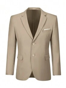 Men's Suit Champagne Color Blazer Jacket Business Formal Slim Fit Fashion Casual For Party Thanksgiving Holiday Wear  Size XS-3XL 1PC Fall Winter Clothes For Men - Rượu sâm banh - Xem 3