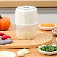 Garlic Puree Machine USB Charging, Electric Mini Garlic Puree Machine, Household Kitchen Small Appliances Garlic Puree Machine 250ml Capacity - White - View 3