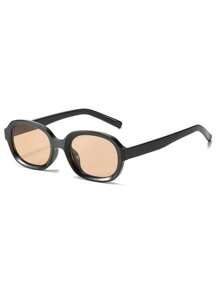 1PC Retro Square Frame Fashion Glasses For Men Women Rectangle Fashion Glasses Small Face Glasses Yellow Lens Vintage Shades Stylish Protection Beach Accessories Glasses Shades Looks Street Style And Suit For Sweater Jacket Sweatshirt Hoodie Leather Pants And Cargo Pants - 香檳色 - 查看 4