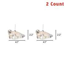 Every Day Is Christmas Glass Blown Ornaments Cute Hand Made Figurines Tree Decoration (Seals Of 2)