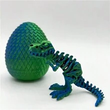 3D 打印恐龙雕像，具有灵活的下巴和可移动的全身关节，可收藏的展示模型，生日/复活节/圣诞节/节日礼物 - 彩色 - 查看 12