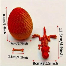 3D 打印恐龙雕像，具有灵活的下巴和可移动的全身关节，可收藏的展示模型，生日/复活节/圣诞节/节日礼物 - 彩色 - 查看 10