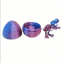 3D 打印恐龙雕像，具有灵活的下巴和可移动的全身关节，可收藏的展示模型，生日/复活节/圣诞节/节日礼物 - 彩色 - 查看 11